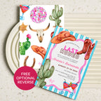 Last Rodeo Bachelorette Invitations - Illustrated Bridal Party Invite Template