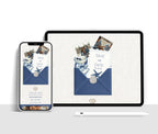 Modern Blue Beach Save the Date Website