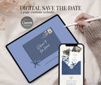 Modern Blue Beach Save the Date Website