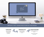 Modern Blue Beach Save the Date Website