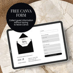 Whimsical Wedding Website with RSVP + Countdown Timer: Black and White