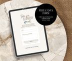 Blue Floral Digital Save the Date