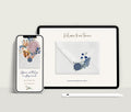 Blue Floral Digital Save the Date