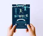 Lets Jump Boys Birthday Invitation