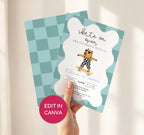Capybara Skateboarding Invitation - Boys Retro