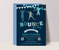 Lets Jump Boys Birthday Invitation