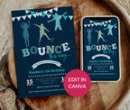 Lets Jump Boys Birthday Invitation