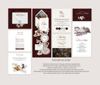 Wedding Website with RSVP - Burgundy