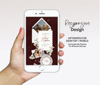 Wedding Website with RSVP - Burgundy