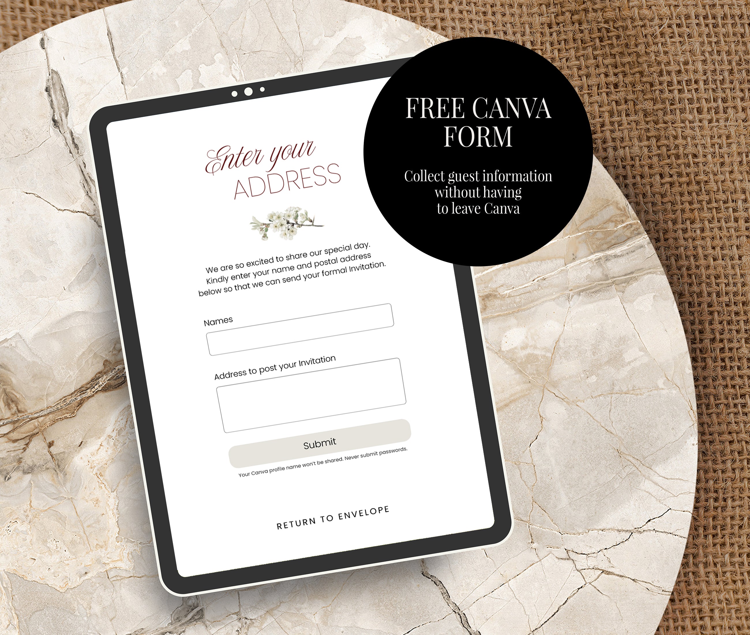 Burgundy Save the Date Website