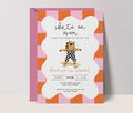 Capybara Skateboarding Invitation - Girls Retro