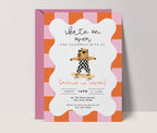 Capybara Skateboarding Invitation - Girls Retro