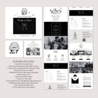 Whimsical Wedding Website with RSVP + Countdown Timer: Black and White