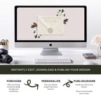 Magnolia Floral Wedding Website with RSVP