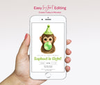 Kids Birthday Invitations: Baby Monkey Blowing Bubbles - Green