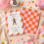 Capybara Skateboarding Invitation - Girls Retro