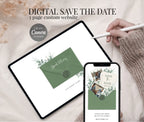 Greenery Save the Date Website