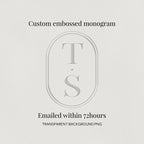 Embossed Monogram Wedding Website with RSVP - Ivory