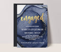 Gold + Navy Engagement Invitations - Golden Luxe Engaged
