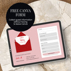 Whimsical Wedding Website with RSVP : Pink + Red