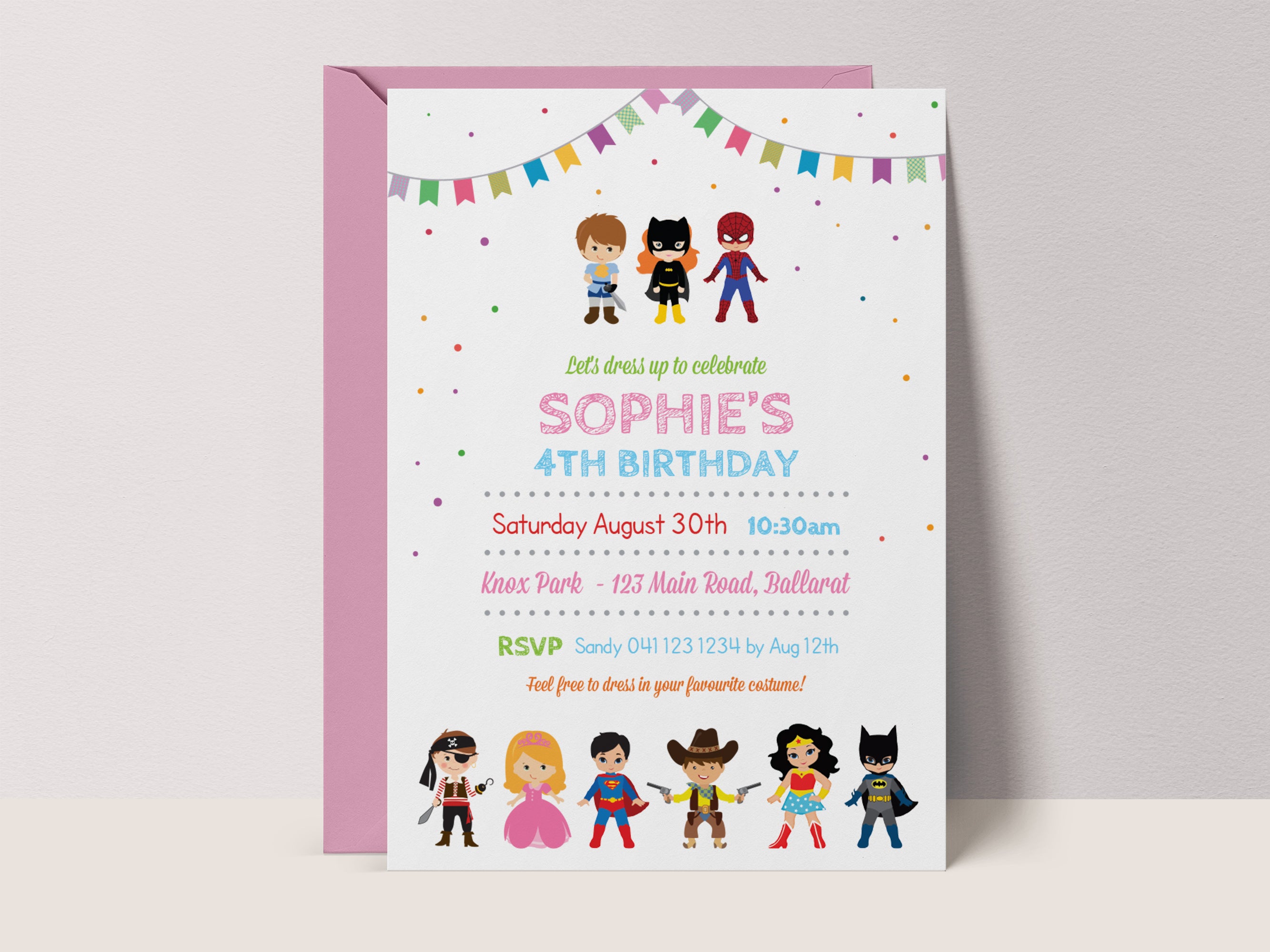 Costume Party Invitation: Kids Dress Up Invite