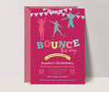 Lets Jump Girls Birthday Invitation