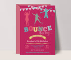 Lets Jump Girls Birthday Invitation