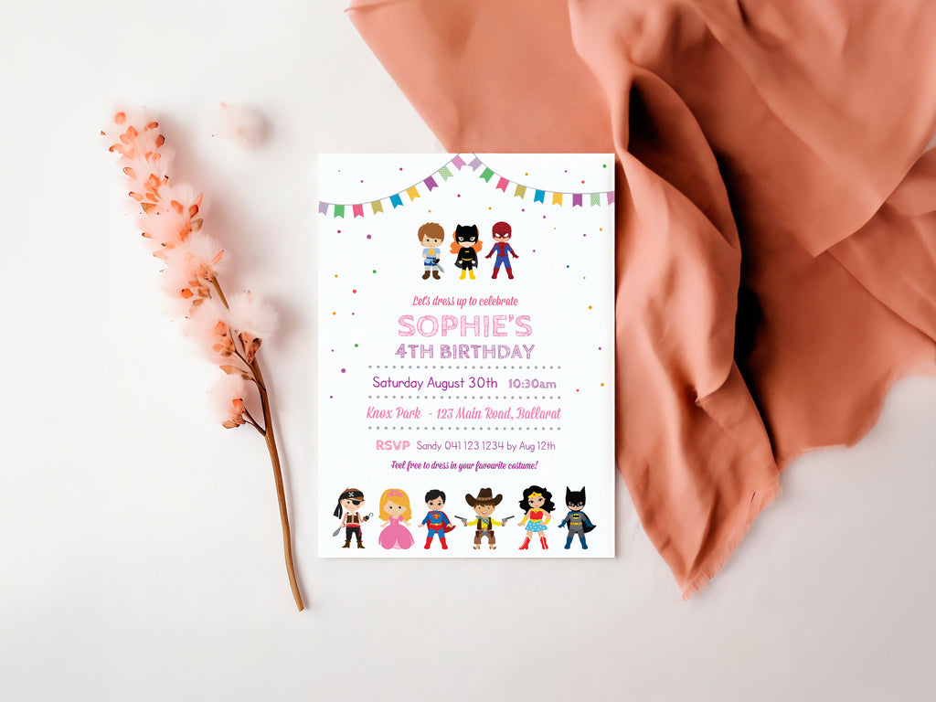 Costume Party Invitation: Kids Dress Up Invite