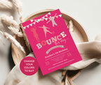 Lets Jump Girls Birthday Invitation