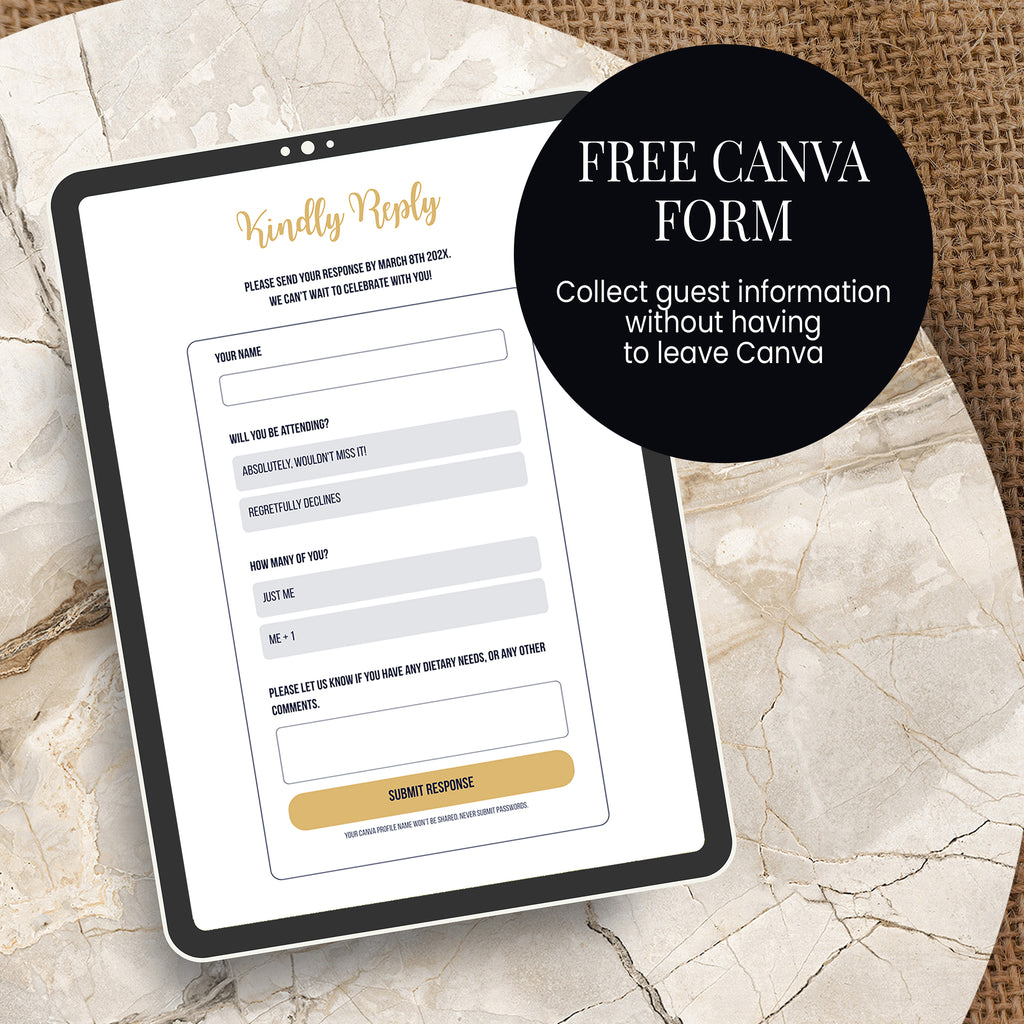 40th Birthday Phone Invitation with RSVP + Countdown Timer: Golden Luxe Blue