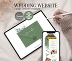 Greenery Wedding Website with RSVP