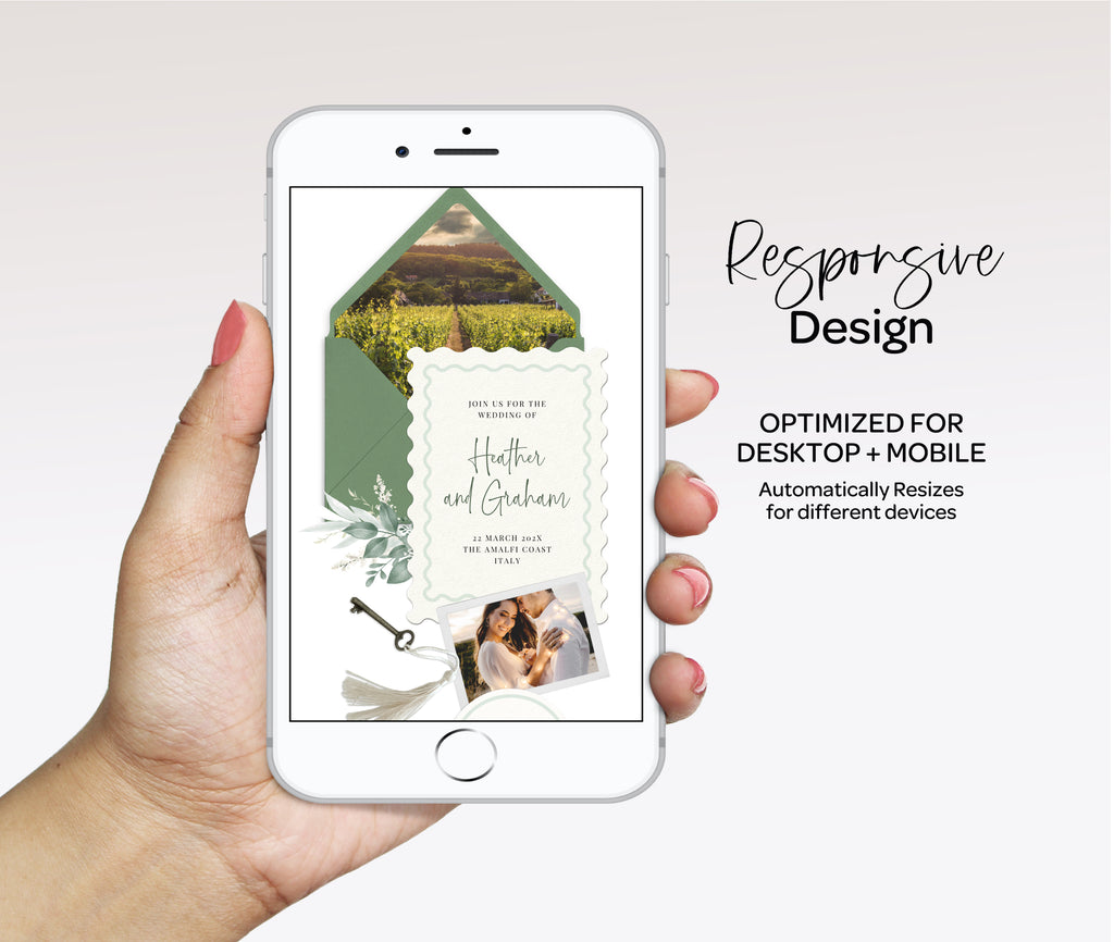 Greenery Wedding Website with RSVP