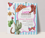 Last Rodeo Bachelorette Invitations - Illustrated Bridal Party Invite Template