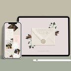 Magnolia Floral Wedding Website with RSVP