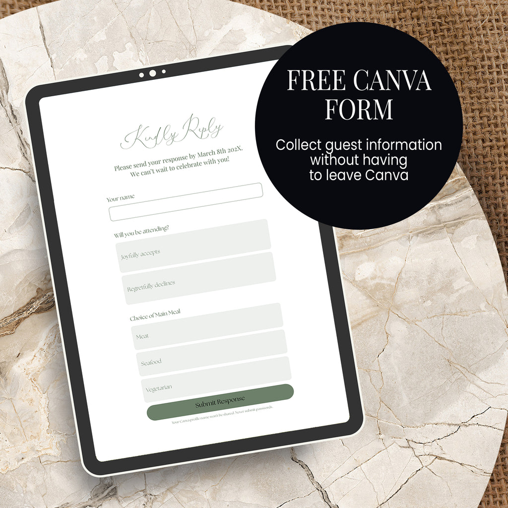 Magnolia Floral Wedding Website with RSVP