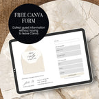 Embossed Monogram Wedding Website with RSVP - Ivory