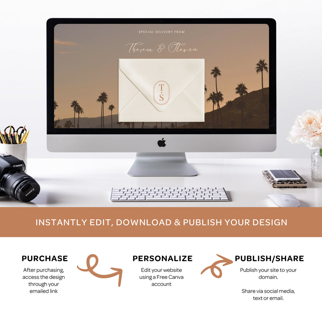 Palm Springs Wedding Website with RSVP