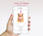 Capybara Birthday Invitations: Capy Blowing Bubbles - Pink