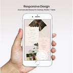 Magnolia Floral Wedding Website with RSVP
