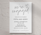 Minimalist Engagement Invitations - We're Engaged Heart
