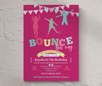 Lets Jump Girls Birthday Invitation