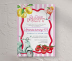 La Dolce 40th Birthday Invitation: Italian Watercolor Illustrated Invite