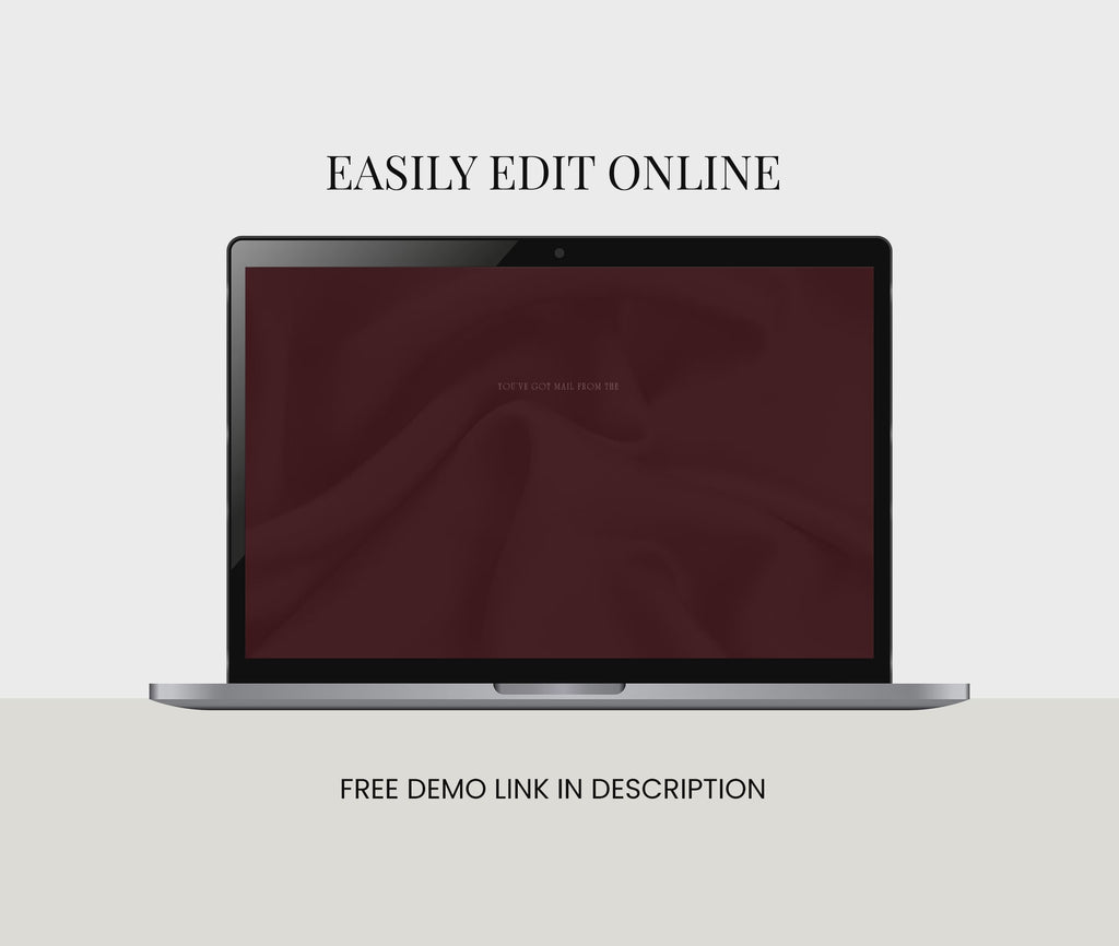 Wedding Website with RSVP - Burgundy