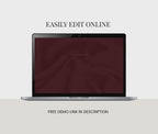 Wedding Website with RSVP - Burgundy