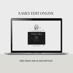 Whimsical Wedding Website with RSVP + Countdown Timer: Black and White