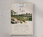 Tennis Birthday Invitation - Old Money Style 30th