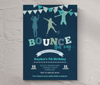 Lets Jump Boys Birthday Invitation
