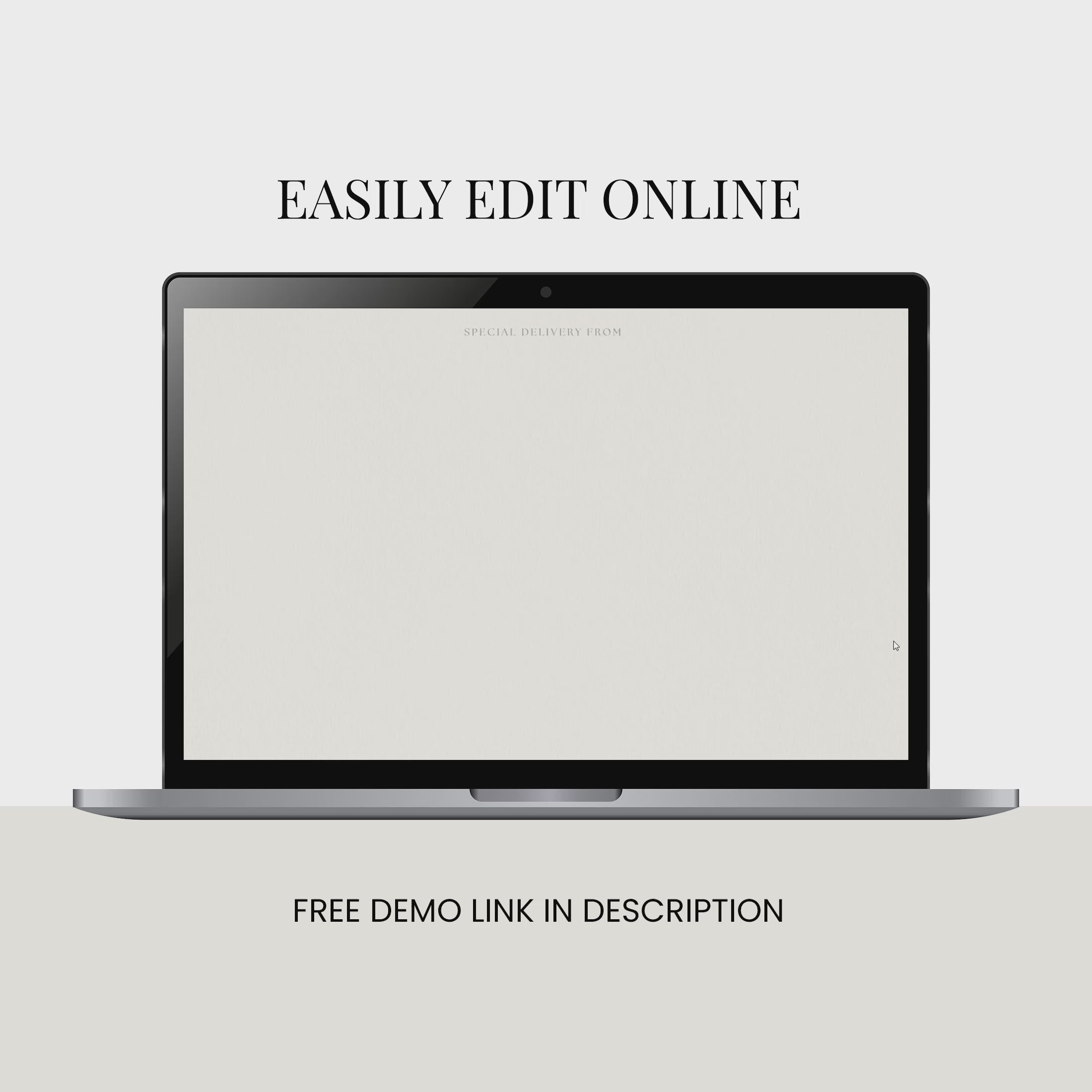 Embossed Monogram Wedding Website with RSVP - Ivory