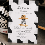 Capybara Skateboarding Invitation - Boys Retro