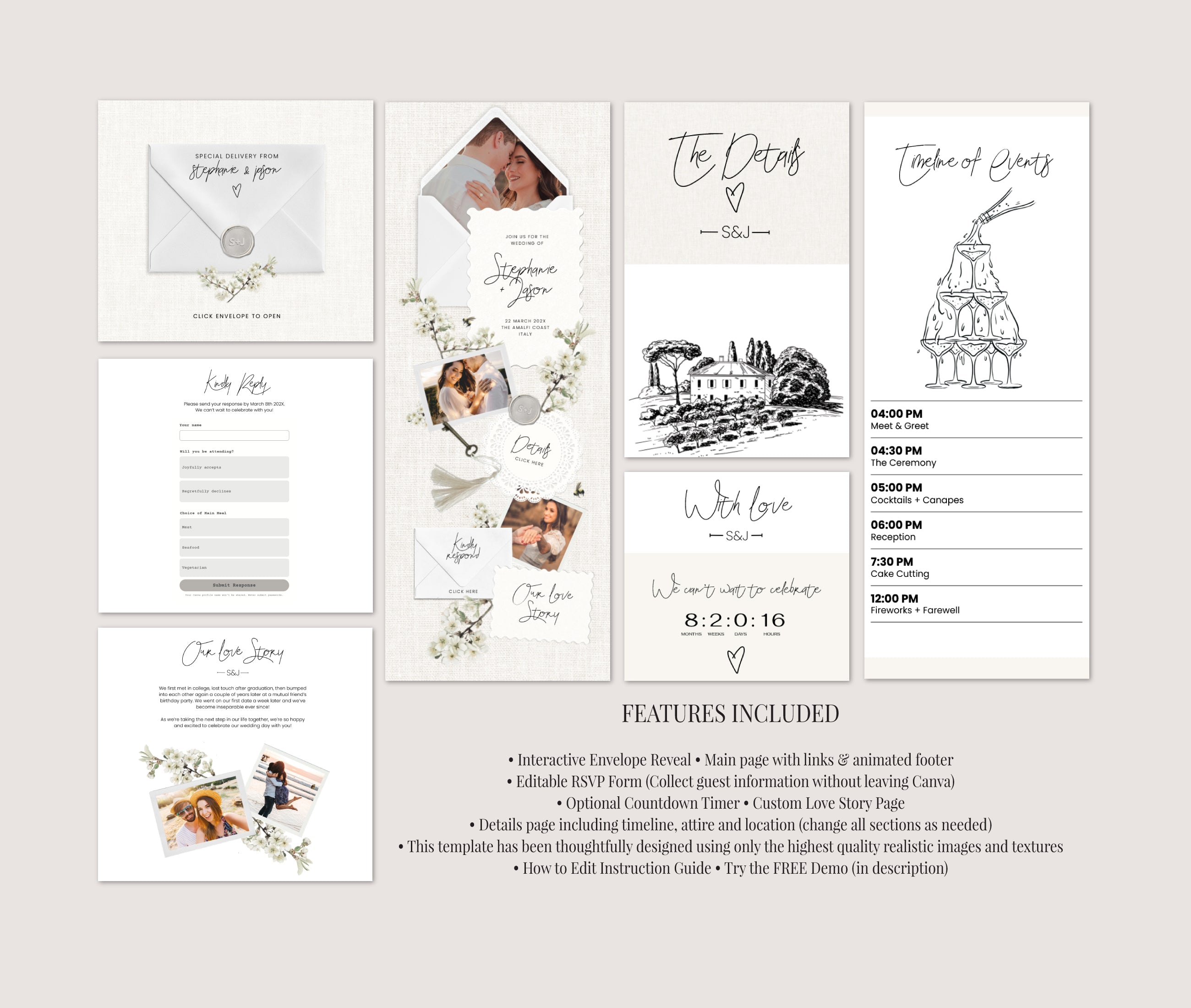Wedding Website with RSVP - Affection